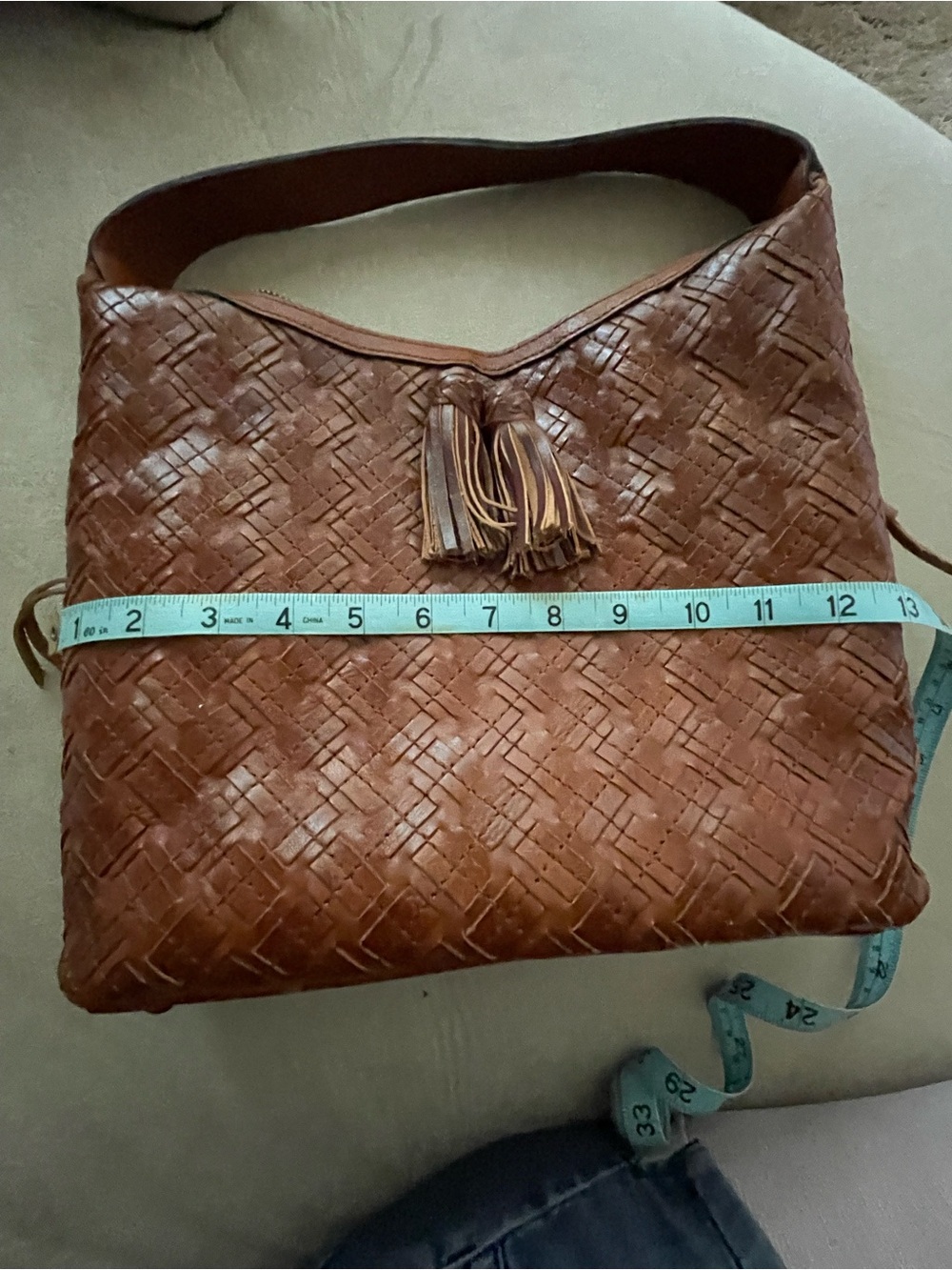 Woven Tassel Hobo Bag - Brown By Patrica Nash